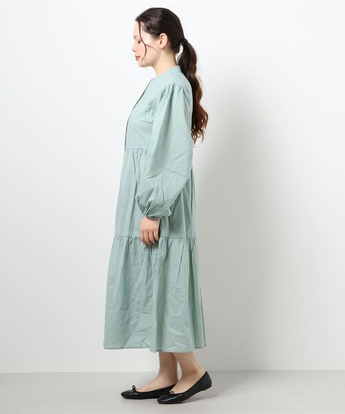 prose verse（プロズヴェール）の「シアーコットンティアードシャツワンピ（シャツワンピース・レディース・ブラック/アイボリー/ミント/ベージュ・ﾌﾘ-）」の10枚目の写真