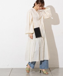 prose verse | シアーコットンティアードシャツワンピ(シャツワンピース)