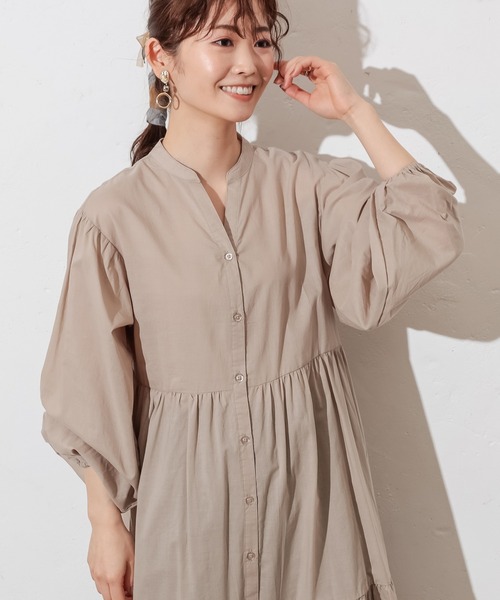 prose verse（プロズヴェール）の「シアーコットンティアードシャツワンピ（シャツワンピース・レディース・ブラック/アイボリー/ミント/ベージュ・ﾌﾘ-）」の20枚目の写真