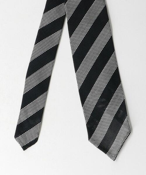 green label relaxing(グリーンレーベルリラクシング)の「GLR FRESCO 8.0 ストライプ2 ネクタイ(ネクタイ・メンズ・イエロー/ネイビー・FREE)」の3枚目の写真