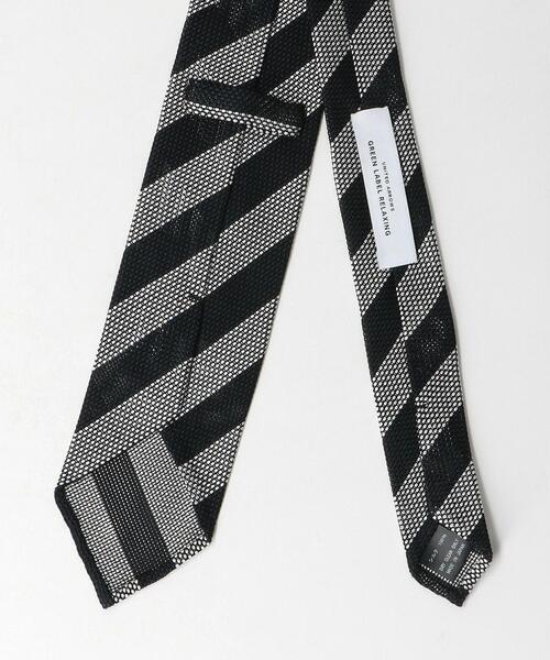 green label relaxing(グリーンレーベルリラクシング)の「GLR FRESCO 8.0 ストライプ2 ネクタイ(ネクタイ・メンズ・イエロー/ネイビー・FREE)」の4枚目の写真