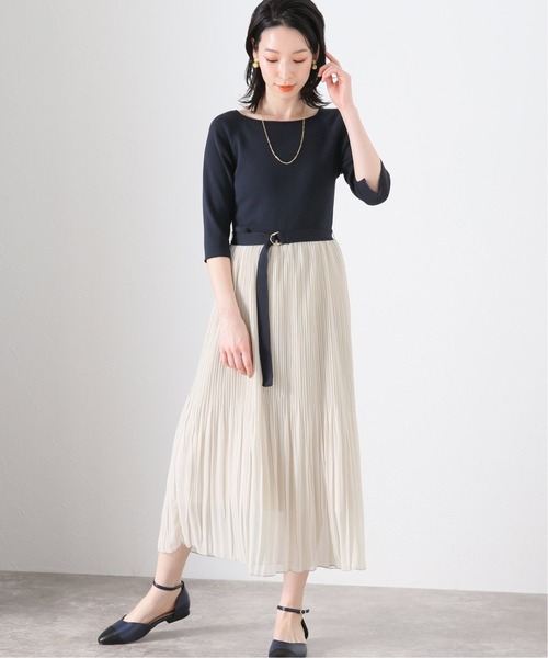 セール ニットドッキングプリーツワンピース ワンピース La Totalite ラトータリテ のファッション通販 Zozotown