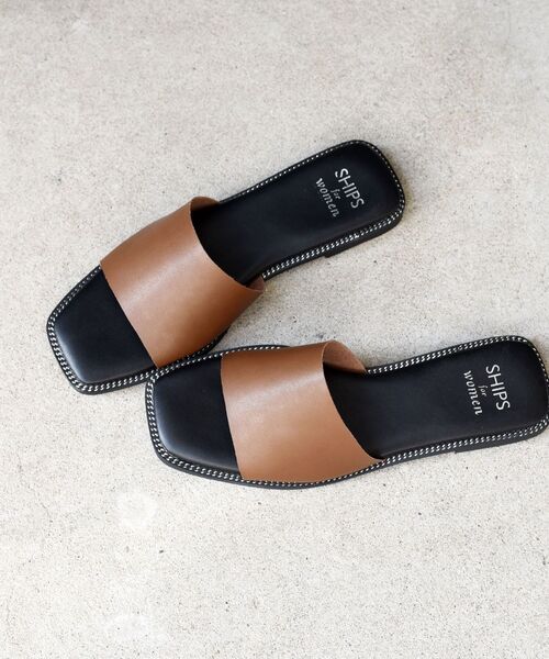 SHIPS（シップス）の「【WEB限定】チェーンサンダル 22.5~25◆（サンダル・レディース・ブラック/ダークグレー/ブラウン・35/36/37/38）」の7枚目の写真