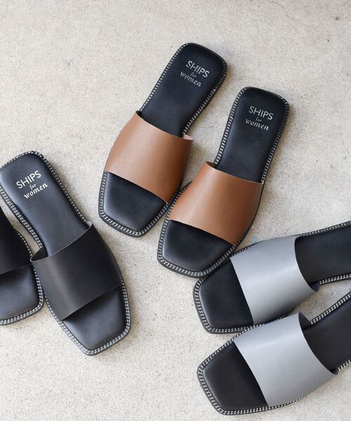 SHIPS（シップス）の「【WEB限定】チェーンサンダル 22.5~25◆（サンダル・レディース・ブラック/ダークグレー/ブラウン・35/36/37/38）」の19枚目の写真