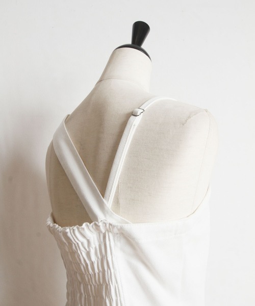 tocco closet(トッコ クローゼット)の「【ZOZO限定】マルチWAYサスペンダー付きフロントジップデニムタックジャンパースカート(ジャンパースカート・レディース・オフホワイト/ブルー・M)」の10枚目の写真
