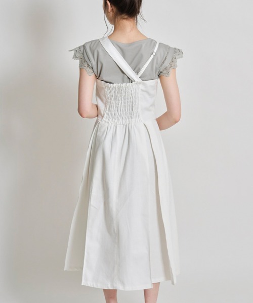 tocco closet(トッコ クローゼット)の「【ZOZO限定】マルチWAYサスペンダー付きフロントジップデニムタックジャンパースカート(ジャンパースカート・レディース・オフホワイト/ブルー・M)」の21枚目の写真