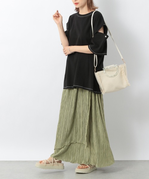 Heather（ヘザー）の「ラッププリーツスカート_946269（スカート・レディース・イエロー/グレー/パープル/グリーン・FREE）」の9枚目の写真