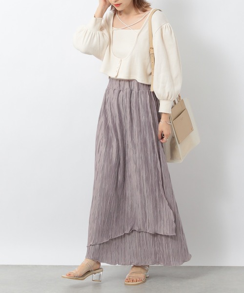 Heather（ヘザー）の「ラッププリーツスカート_946269（スカート・レディース・イエロー/グレー/パープル/グリーン・FREE）」の13枚目の写真