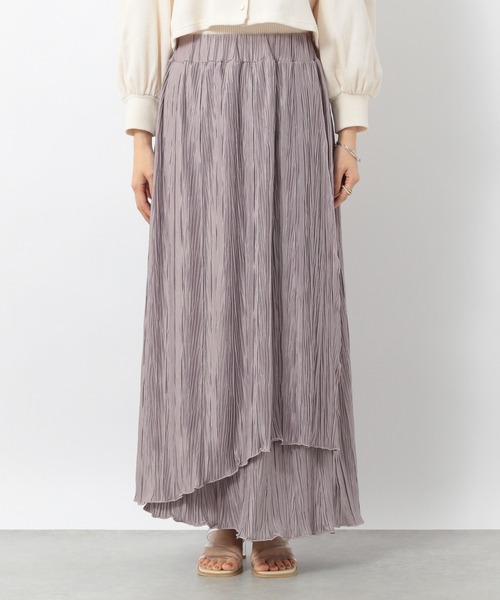 Heather（ヘザー）の「ラッププリーツスカート_946269（スカート・レディース・イエロー/グレー/パープル/グリーン・FREE）」の6枚目の写真