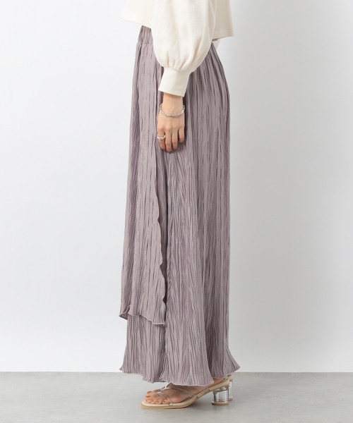 Heather（ヘザー）の「ラッププリーツスカート_946269（スカート・レディース・イエロー/グレー/パープル/グリーン・FREE）」の5枚目の写真