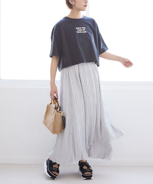 Heather（ヘザー）の「ラッププリーツスカート_946269（スカート・レディース・イエロー/グレー/パープル/グリーン・FREE）」の17枚目の写真