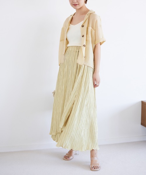 Heather（ヘザー）の「ラッププリーツスカート_946269（スカート・レディース・イエロー/グレー/パープル/グリーン・FREE）」の19枚目の写真