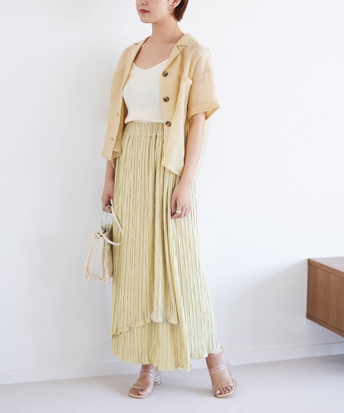 Heather（ヘザー）の「ラッププリーツスカート_946269（スカート・レディース・イエロー/グレー/パープル/グリーン・FREE）」の20枚目の写真