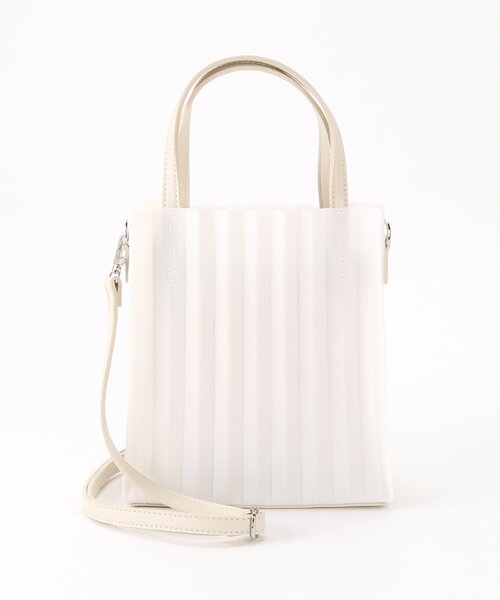 frames RAY CASSIN（フレームスレイカズン）の「シアービニール2WAYミニトート（トートバッグ・レディース・ホワイト/ブラック/グリーン・FREE）」の2枚目の写真