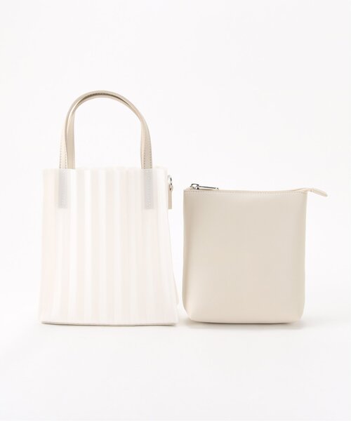 frames RAY CASSIN（フレームスレイカズン）の「シアービニール2WAYミニトート（トートバッグ・レディース・ホワイト/ブラック/グリーン・FREE）」の7枚目の写真