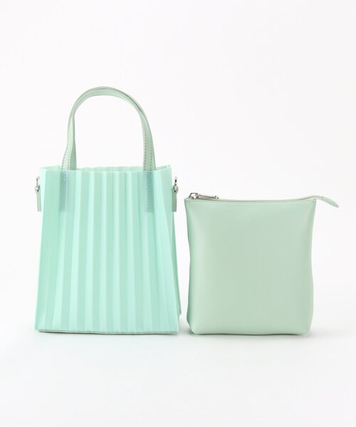 frames RAY CASSIN（フレームスレイカズン）の「シアービニール2WAYミニトート（トートバッグ・レディース・ホワイト/ブラック/グリーン・FREE）」の13枚目の写真