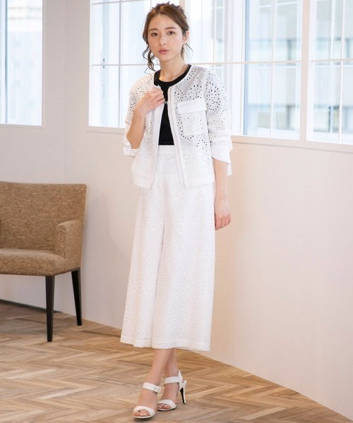 QUEENS COURT（クイーンズコート）の「刺繍レースブルゾン（ブルゾン