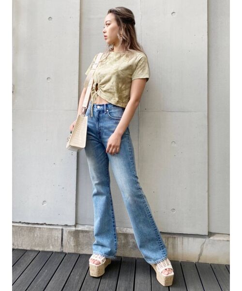 EVRIS ジーンズ デニム デニムパンツ カーゴデザインフレア