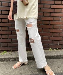 WEGO | WEGO/クラッシュデニムストレートパンツ(デニムパンツ)