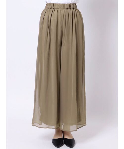 EVRIS(エヴリス)の「シアーワイドイージーパンツ(スラックス・レディース・ブラック/ベージュ/その他1/ブラウン・FREE)」の11枚目の写真