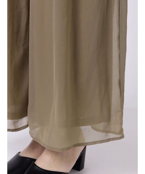 EVRIS(エヴリス)の「シアーワイドイージーパンツ(スラックス・レディース・ブラック/ベージュ/その他1/ブラウン・FREE)」の16枚目の写真