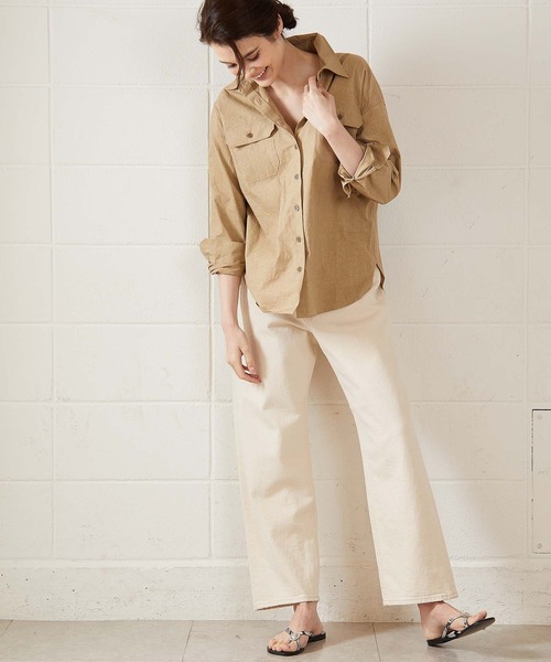 OUVRAGE CLASSE(ウヴラージュクラス)の「【YANUK/ヤヌーク】COLLEEN-color/ワイドテーパード(デニムパンツ・レディース・オフホワイト・MEDIUM/SMALL)」の5枚目の写真