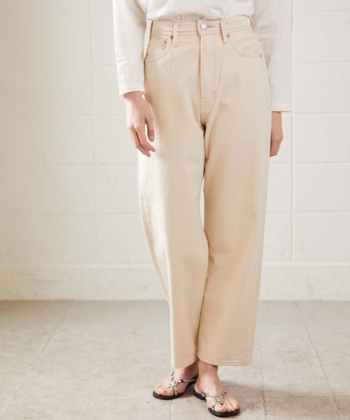 OUVRAGE CLASSE(ウヴラージュクラス)の「【YANUK/ヤヌーク】COLLEEN-color/ワイドテーパード(デニムパンツ・レディース・オフホワイト・MEDIUM/SMALL)」の9枚目の写真