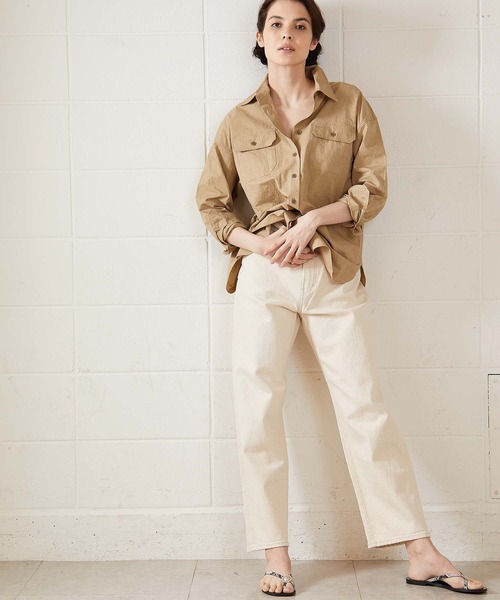 OUVRAGE CLASSE(ウヴラージュクラス)の「【YANUK/ヤヌーク】COLLEEN-color/ワイドテーパード(デニムパンツ・レディース・オフホワイト・MEDIUM/SMALL)」の11枚目の写真