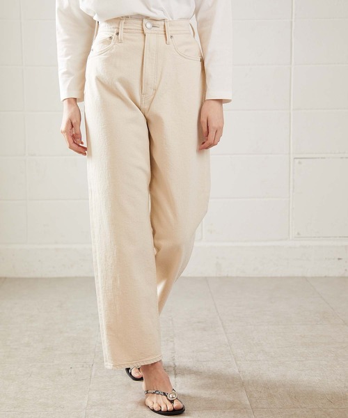 OUVRAGE CLASSE(ウヴラージュクラス)の「【YANUK/ヤヌーク】COLLEEN-color/ワイドテーパード(デニムパンツ・レディース・オフホワイト・MEDIUM/SMALL)」の13枚目の写真