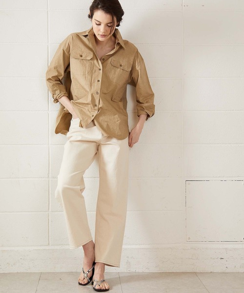 OUVRAGE CLASSE(ウヴラージュクラス)の「【YANUK/ヤヌーク】COLLEEN-color/ワイドテーパード(デニムパンツ・レディース・オフホワイト・MEDIUM/SMALL)」の19枚目の写真