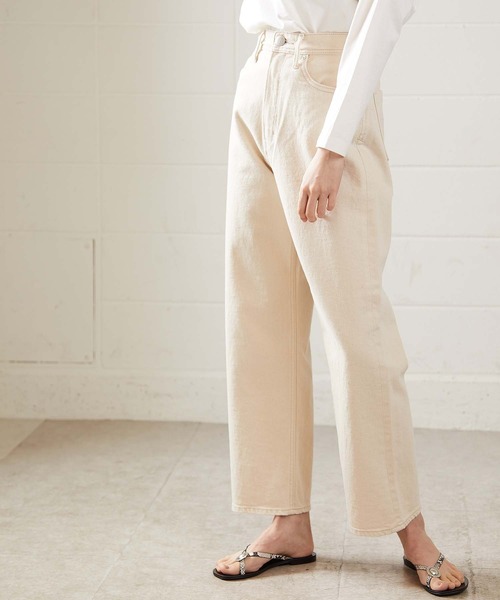 OUVRAGE CLASSE(ウヴラージュクラス)の「【YANUK/ヤヌーク】COLLEEN-color/ワイドテーパード(デニムパンツ・レディース・オフホワイト・MEDIUM/SMALL)」の8枚目の写真