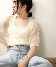 Bab | 【WEB限定】ボリュームスリーブシアートップス(シャツ/ブラウス)