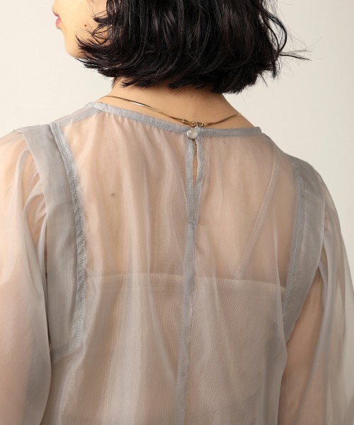 Bab(バブ)の「【WEB限定】ボリュームスリーブシアートップス(シャツ/ブラウス・レディース・ベージュ/ブラウン/グレー・38)」の11枚目の写真