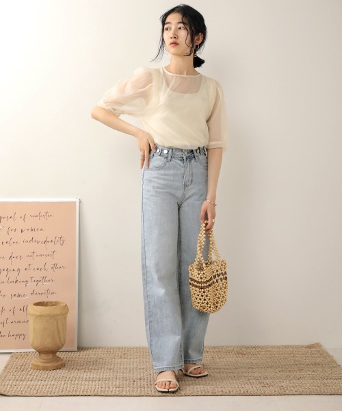 Bab(バブ)の「【WEB限定】ボリュームスリーブシアートップス(シャツ/ブラウス・レディース・ベージュ/ブラウン/グレー・38)」の13枚目の写真