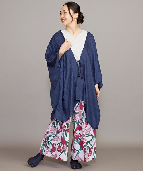 カヤ（カヤ）の「【カヤ】菊薫るUV羽織（カーディガン/ボレロ・レディース・ネイビー/グレー/ブルー/ライトパープル/グリーン/スミクロ/レッド・FREE）」の19枚目の写真