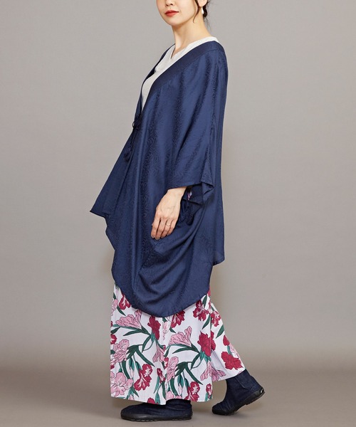 カヤ（カヤ）の「【カヤ】菊薫るUV羽織（カーディガン/ボレロ・レディース・ネイビー/グレー/ブルー/ライトパープル/グリーン/スミクロ/レッド・FREE）」の20枚目の写真