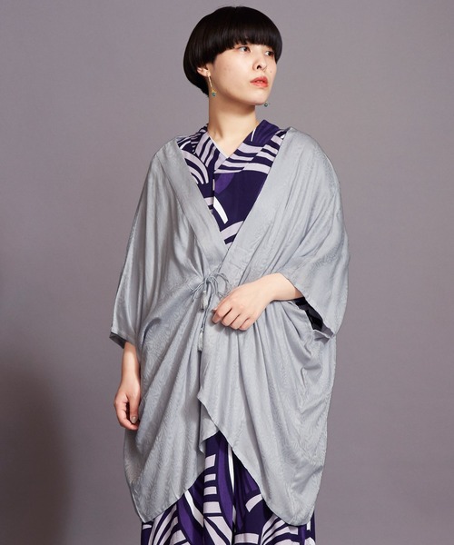 カヤ（カヤ）の「【カヤ】菊薫るUV羽織（カーディガン/ボレロ・レディース・ネイビー/グレー/ブルー/ライトパープル/グリーン/スミクロ/レッド・FREE）」の13枚目の写真