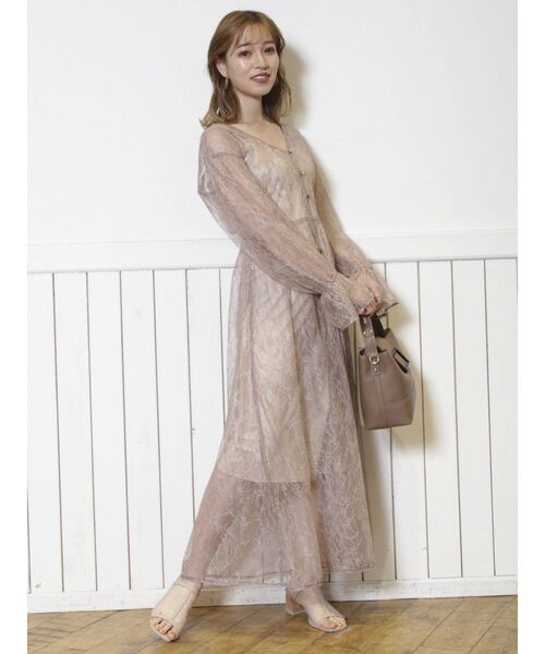 dazzlin（ダズリン）の「レースガウン2WAYワンピース（ワンピース・レディース・ブラック/ブラウン/オフホワイト・FREE）」の10枚目の写真