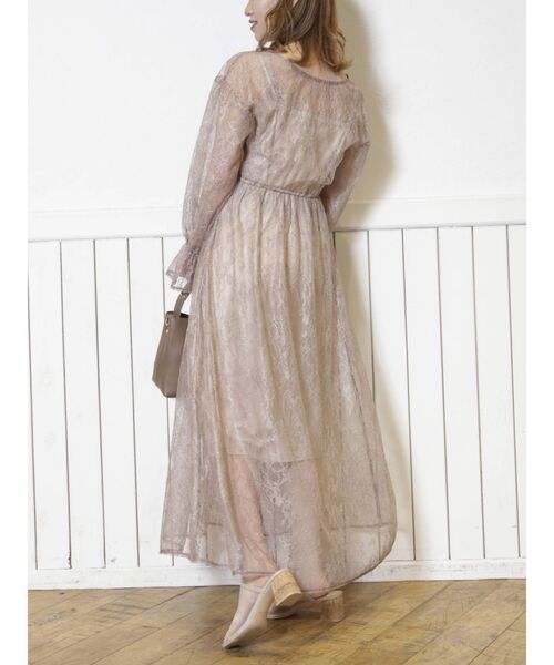 dazzlin（ダズリン）の「レースガウン2WAYワンピース（ワンピース・レディース・ブラック/ブラウン/オフホワイト・FREE）」の5枚目の写真