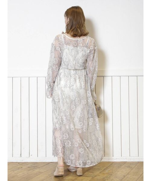 dazzlin（ダズリン）の「レースガウン2WAYワンピース（ワンピース・レディース・ブラック/ブラウン/オフホワイト・FREE）」の4枚目の写真