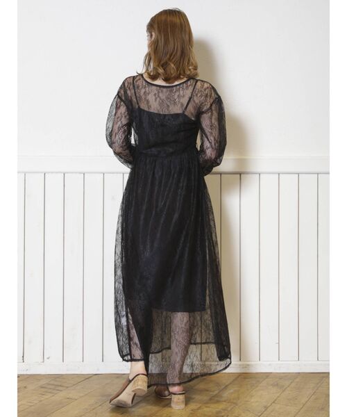 dazzlin（ダズリン）の「レースガウン2WAYワンピース（ワンピース・レディース・ブラック/ブラウン/オフホワイト・FREE）」の7枚目の写真