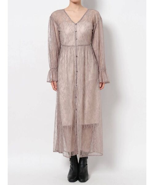 dazzlin（ダズリン）の「レースガウン2WAYワンピース（ワンピース・レディース・ブラック/ブラウン/オフホワイト・FREE）」の8枚目の写真