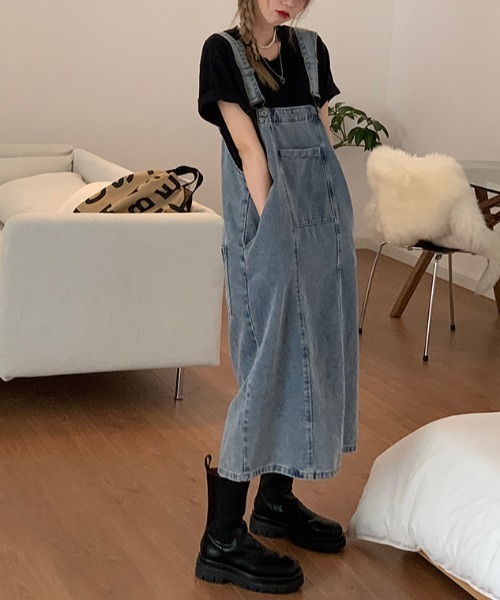 sakishimatokyo（サキシマトーキョー）の「デニムジャンスカ（スカート・レディース・ブルー/ブラック・FREE）」の2枚目の写真