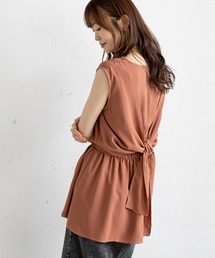 《WEB限定》バックリボンペプラムブラウス