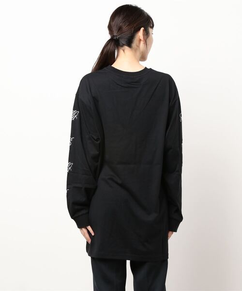 ANDGEEBEE（アンジービー）の「【UNISEX】ロゴスリーブロンT（Tシャツ/カットソー・レディース・ブラック/ホワイト・MEDIUM）」の3枚目の写真