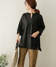 リネンカフタンチュニックシャツ
