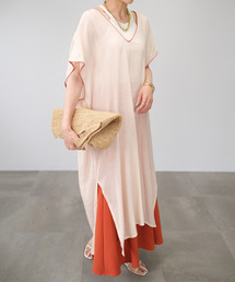 ＡＮＤＪ | 楊柳シフォンパイピングカフタンワンピース(ワンピース)