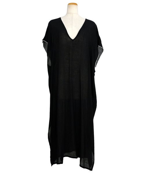 楊柳シフォンパイピングカフタンワンピース ワンピース Andj アンドジェイ のファッション ワンピース 21 Ss