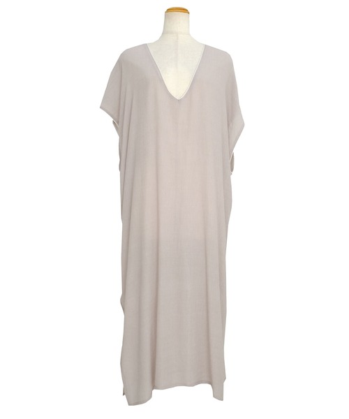 ＡＮＤＪ（アンドジェイ）の「楊柳シフォンパイピングカフタンワンピース（ワンピース・レディース・ベージュ系その他/ブラック/ライトブルー/ライトグレー・M）」の12枚目の写真