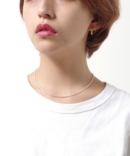 セール】Taaii : SILVER 925 AZUKI CHAIN SHORT NECKLACE